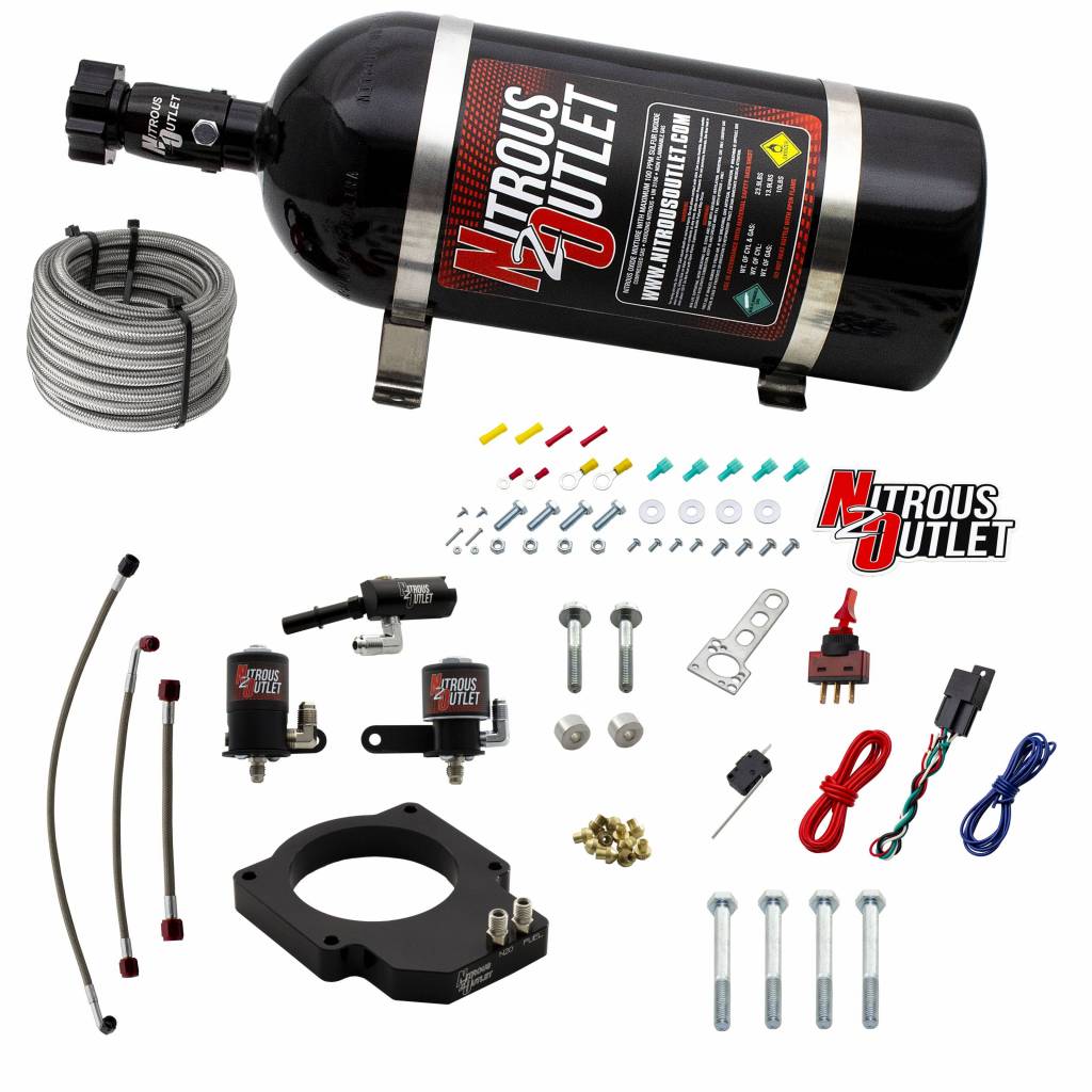 Nitrous Outlet GM 2017-2021 ZL1 Camaro Throttle Body Plate System - Gas/E85 (5-55psi)(50-200HP)(10lb Bottle)
