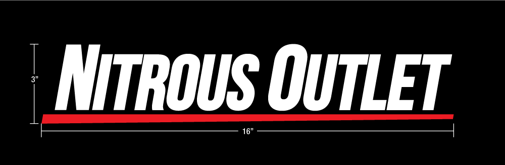 Nitrous Outlet Underline Sticker - 16"x3" (White)