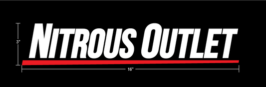 Nitrous Outlet Underline Sticker - 16"x3" (White)