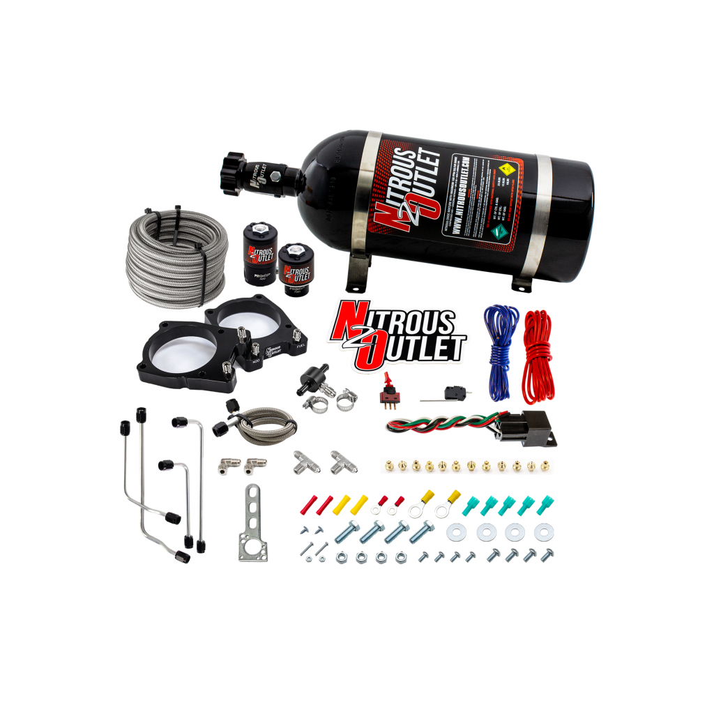 Nitrous Outlet 2008-2019 Lamborghini Gallardo / Huracan, 2009-2015 Audi R8 Hard-Line Plate System - Gas/E85 (5-55psi)(70-200HP)(No Bottle)