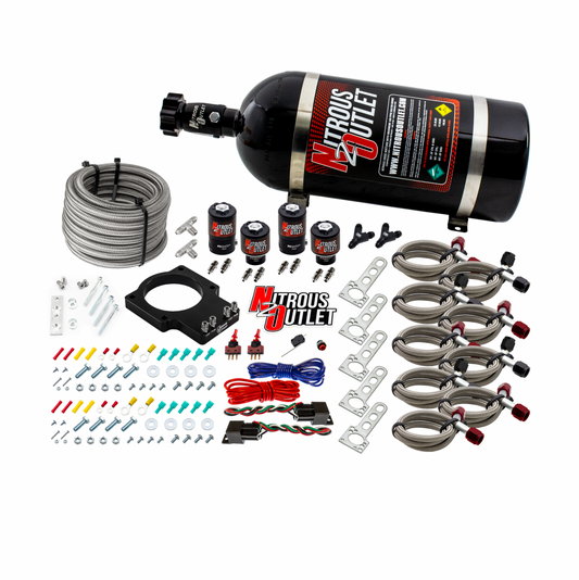 Nitrous Outlet GM 90mm LSX Dual Stage Plate System - Gas/E85 (5-55psi)(50-200HP)(No Bottle)(1997-2004 Corvette Requires Part # 00-42000)