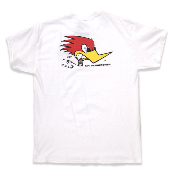 Mr. Horsepower White Traditonal Design T-Shirt