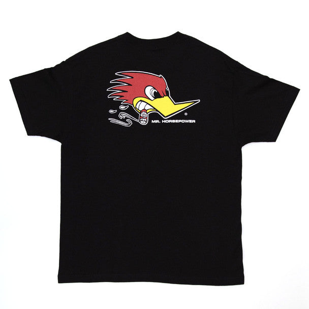 Mr. Horsepower Black Traditional Design T-Shirt