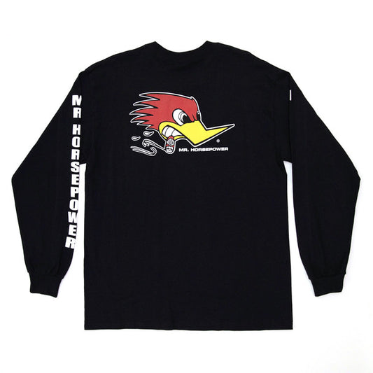 Mr. Horsepower Long Sleeve Black T-Shirt