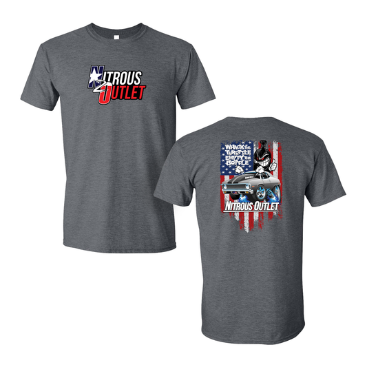 Nitrous Outlet "Whack The Throttle" T-Shirt - Heather Grey - Small